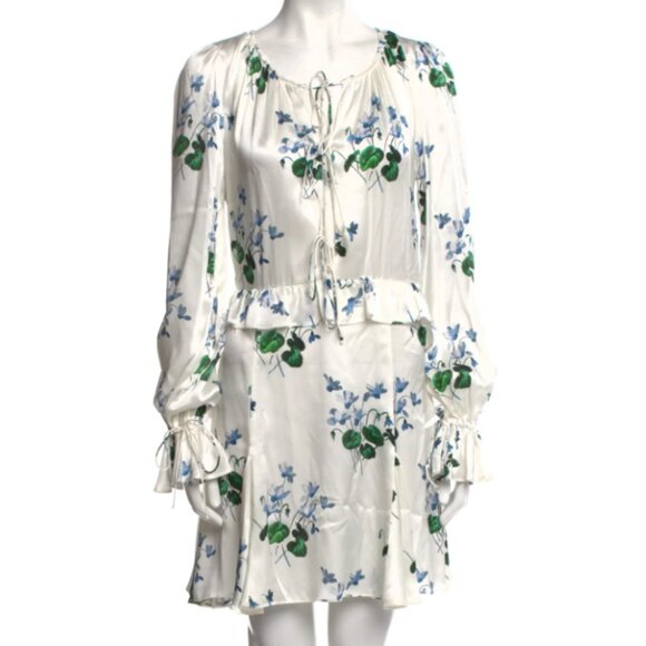 Les Rêveries Silk Floral Picnic Dress - Picture 6 of 9
